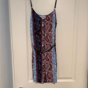 BeBop Blue and Red Paisley Mini Dress